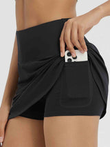 High Waisted Casual Knit A-Line Skort