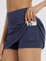 High Waisted Casual Knit A-Line Skort