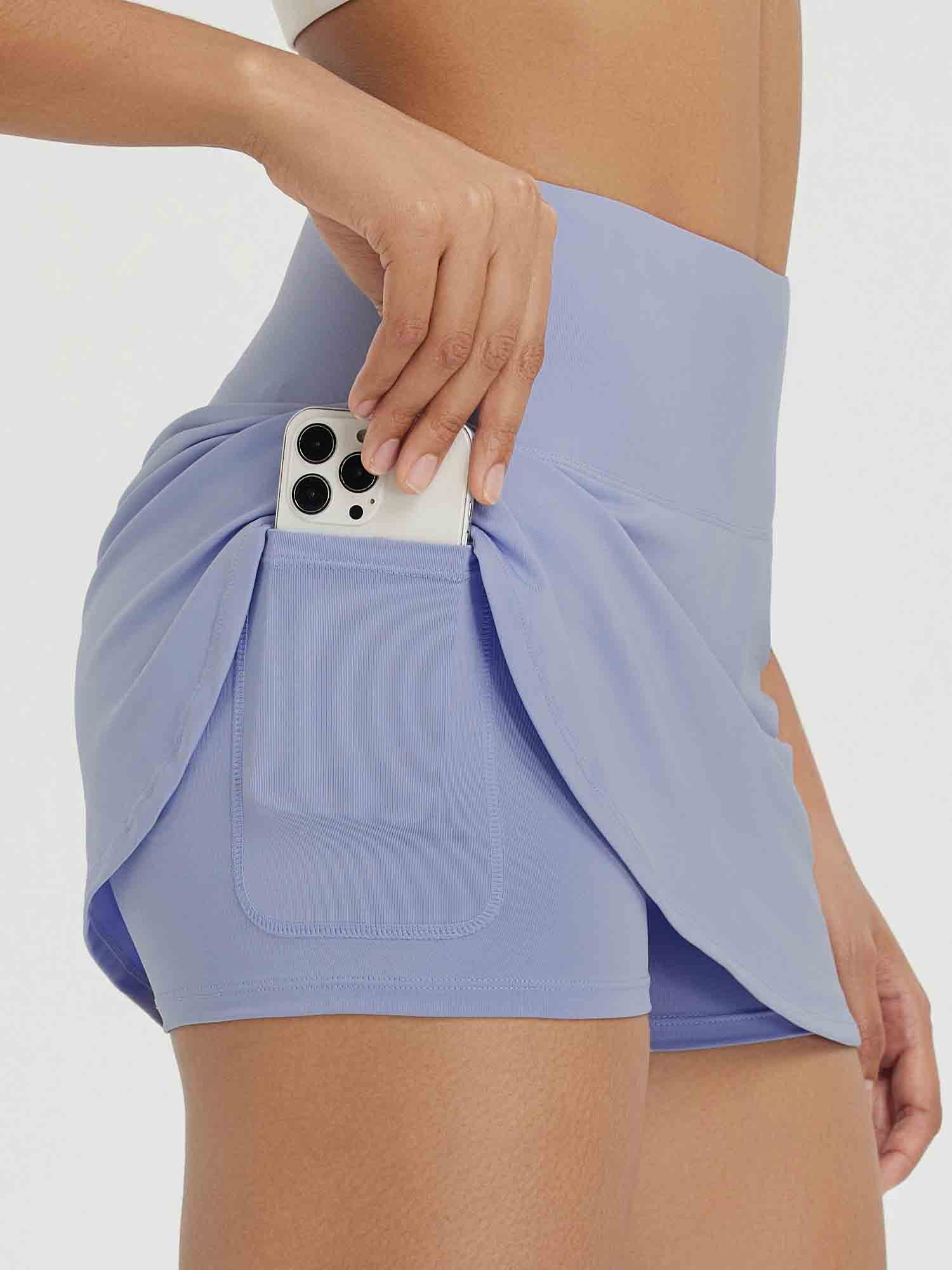 High Waisted Casual Knit A-Line Skort