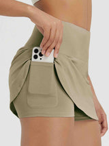 High Waisted Casual Knit A-Line Skort