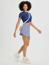 High Waisted Casual Knit A-Line Skort
