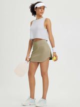 High Waisted Casual Knit A-Line Skort