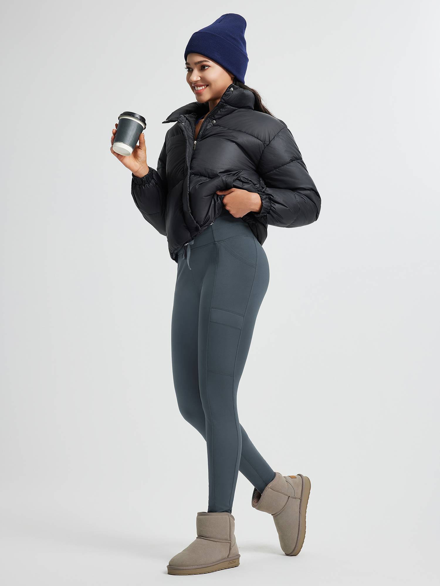 Running High-Waisted Fleece Leggings