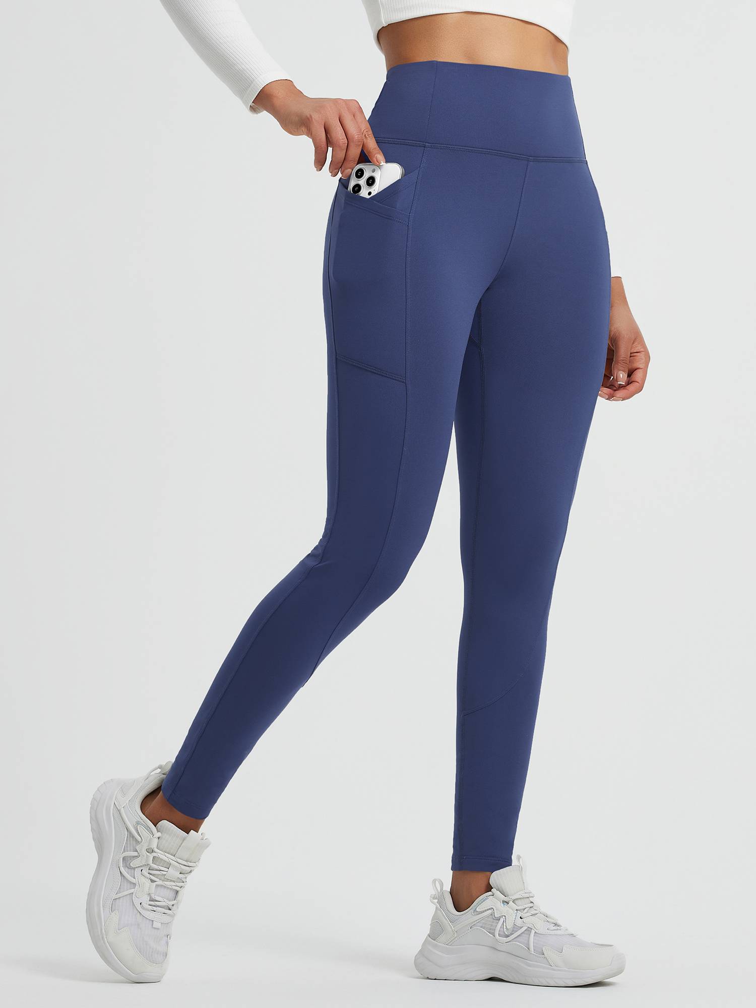 Running Cross Pocket Fleece Tight Leggings