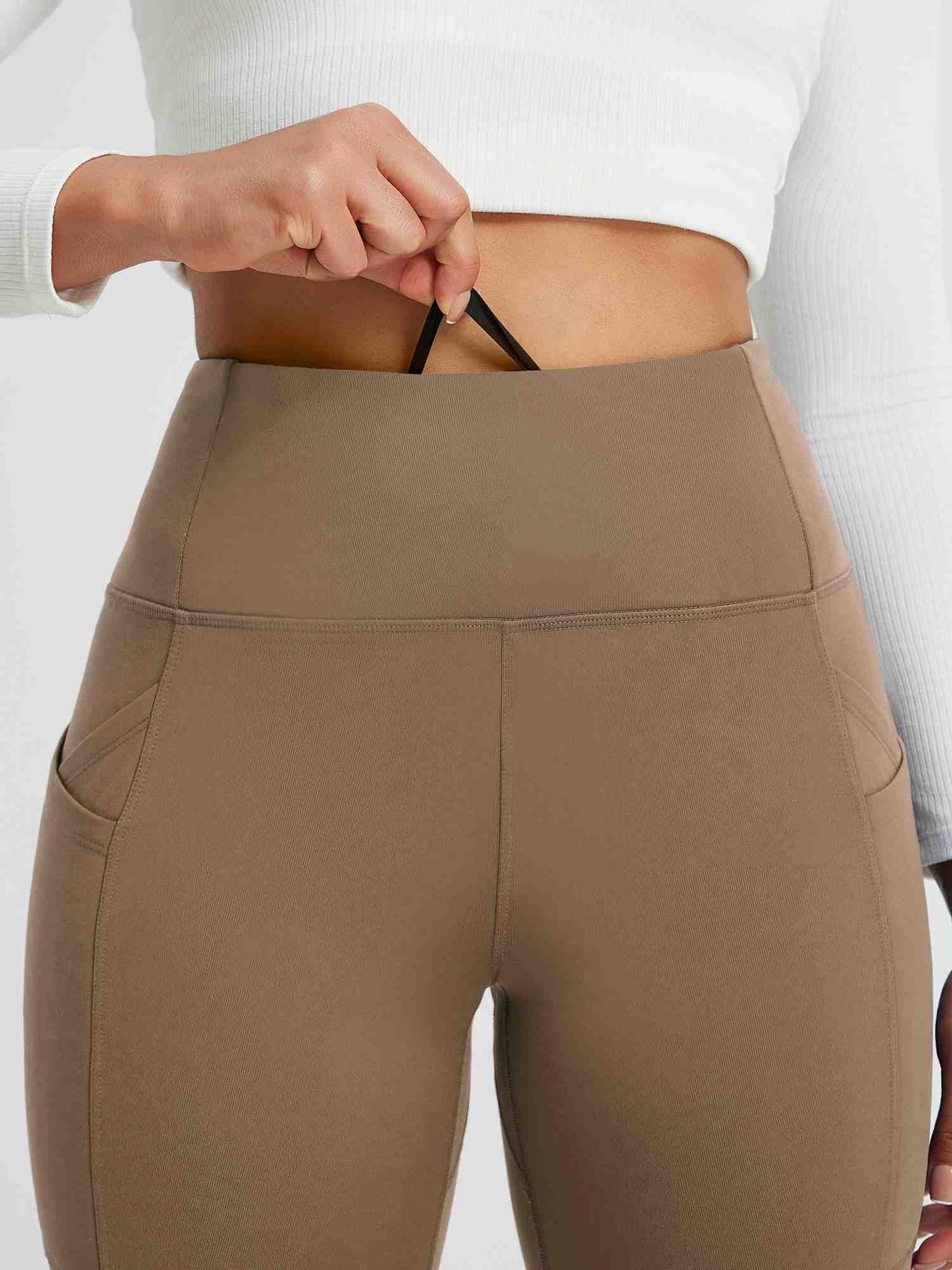 Running Cross Pocket Fleece Tight Leggings