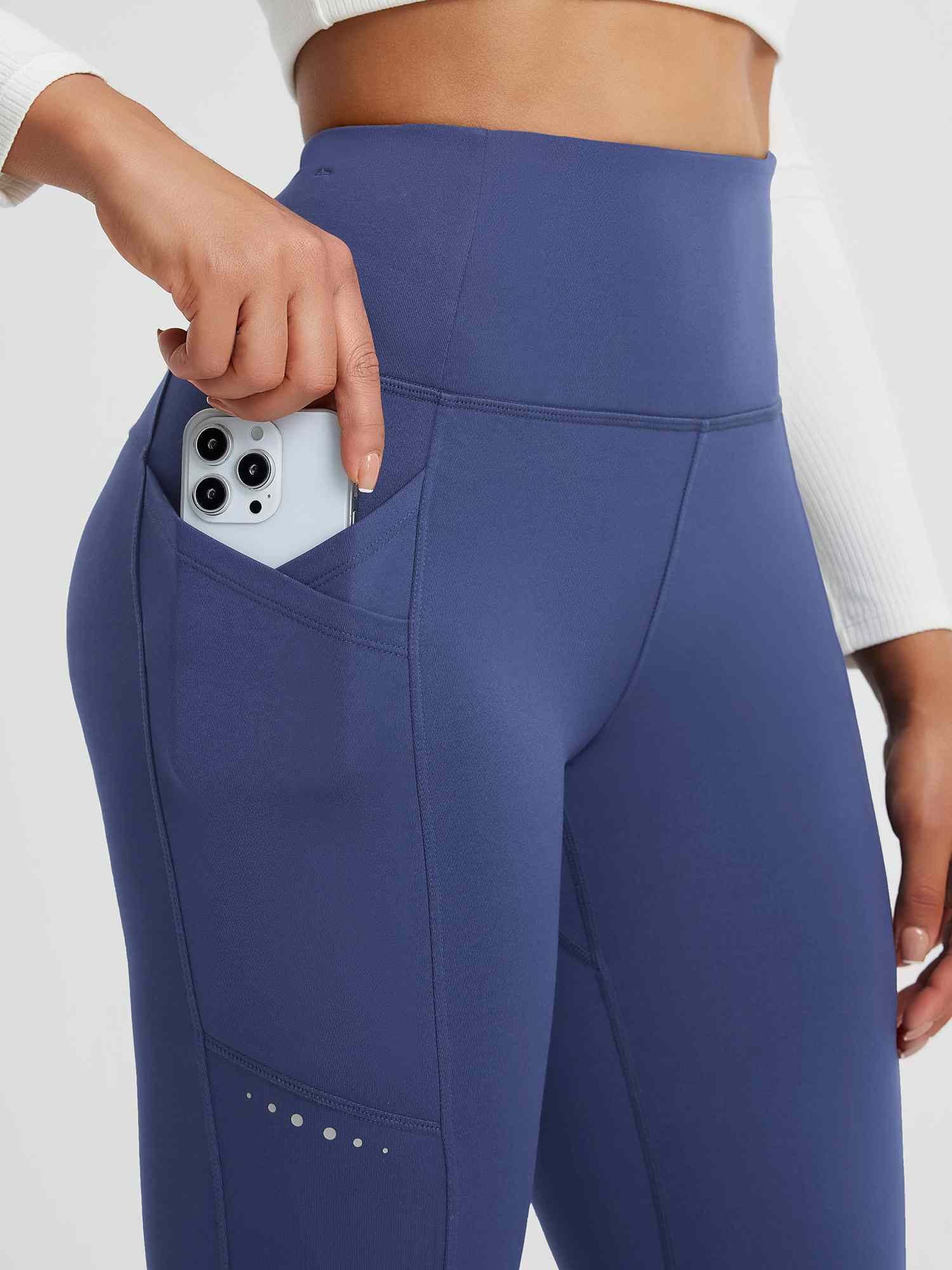 Running Cross Pocket Fleece Tight Leggings