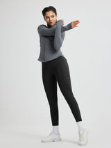 Running Cross Pocket Fleece Tight Leggings