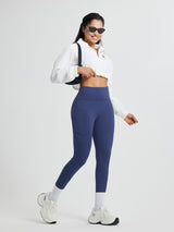 Running Cross Pocket Fleece Tight Leggings