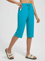 15" Knit Elastic Waist Beach Capris