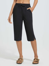 15" Knit Elastic Waist Beach Capris