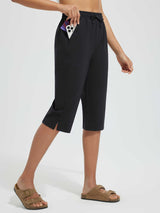 15' Knit Elastic Waist Beach Capris