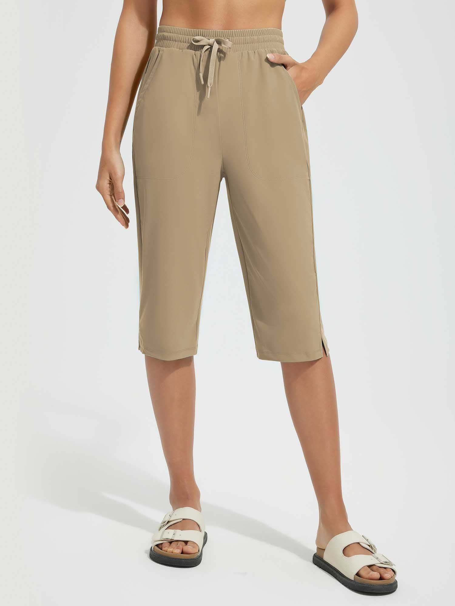 15' Knit Elastic Waist Beach Capris