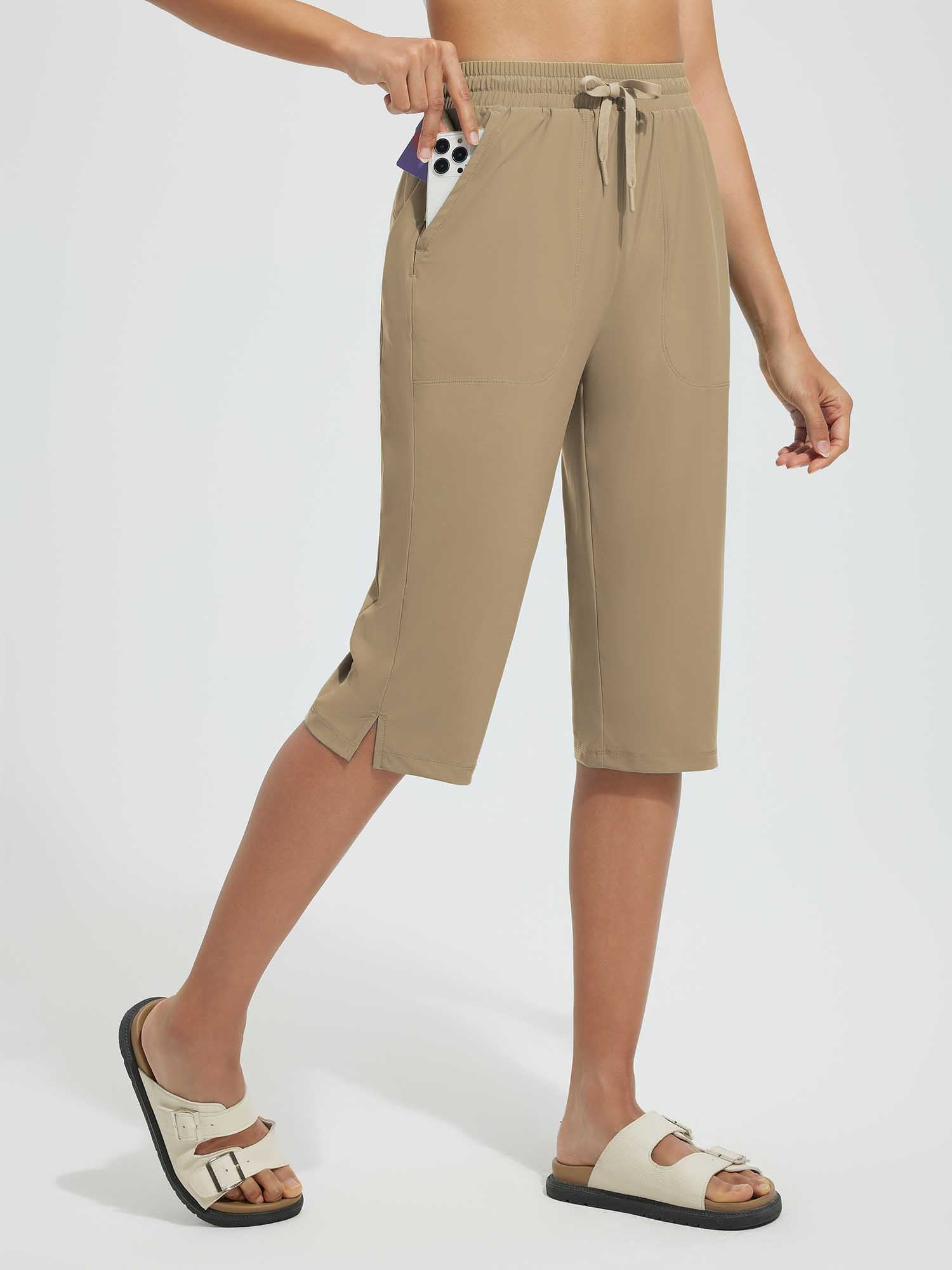15' Knit Elastic Waist Beach Capris