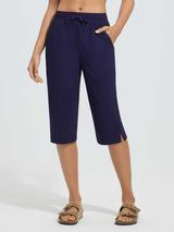 15' Knit Elastic Waist Beach Capris