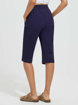 15' Knit Elastic Waist Beach Capris