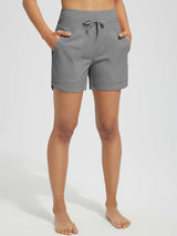 5" Knit Knit Zip Elastic Waist Short Beach Shorts
