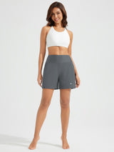 5" Zip Needle Woven Patchwork Elastic Waist Short Beach Shorts