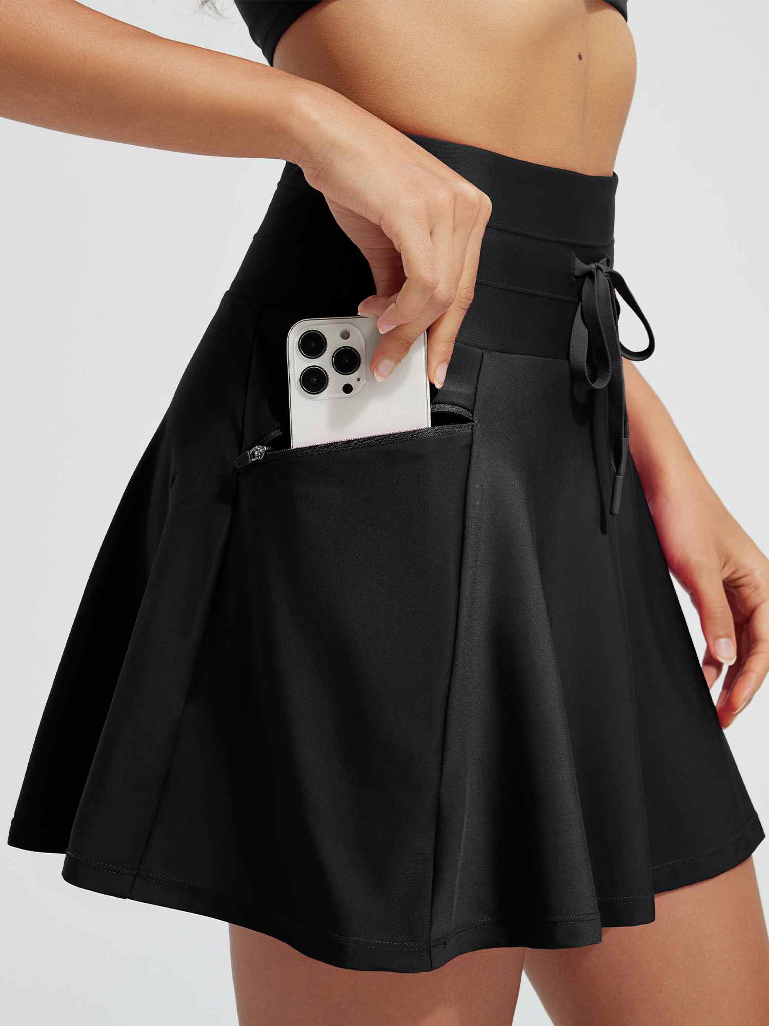 15" Knit A-Line Short Swim Skort