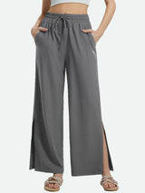 Wide-Leg Woven Elastic Waist Pants