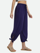 Wide-Leg Woven Elastic Waist Pants