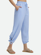 Wide-Leg Woven Elastic Waist Pants