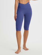 Crossed-waisted 14" Capris