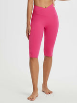 Crossed-waisted 14" Capris