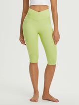 Crossed-waisted 14" Capris