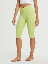 Crossed-waisted 14" Capris