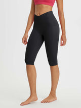 Crossed-waisted 14" Capris