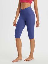 Crossed-waisted 14" Capris