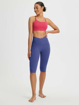 Crossed-waisted 14" Capris