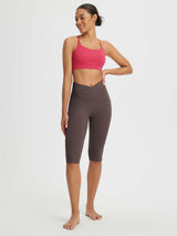 Crossed-waisted 14" Capris