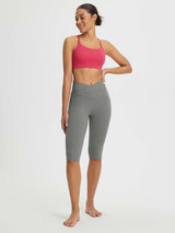 Crossed-waisted 14" Capris
