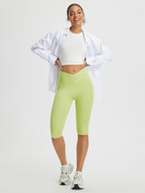 Crossed-waisted 14" Capris