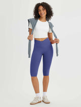 Crossed-waisted 14" Capris