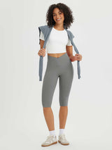 Crossed-waisted 14" Capris