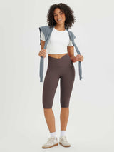 Crossed-waisted 14" Capris