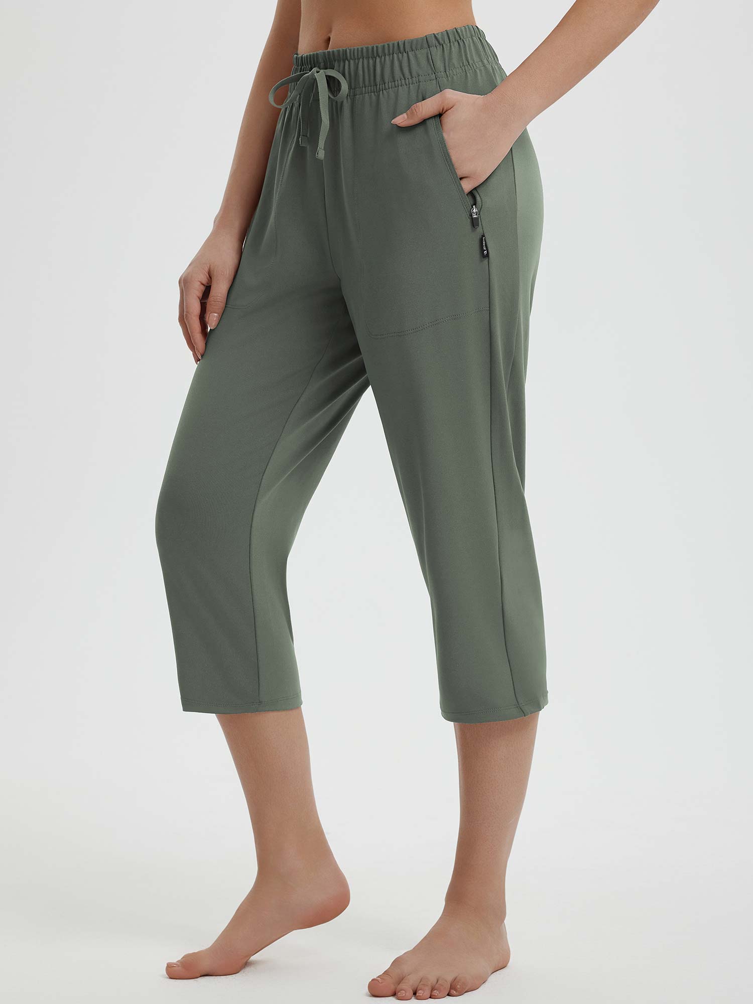 High Rise Tapered Capris