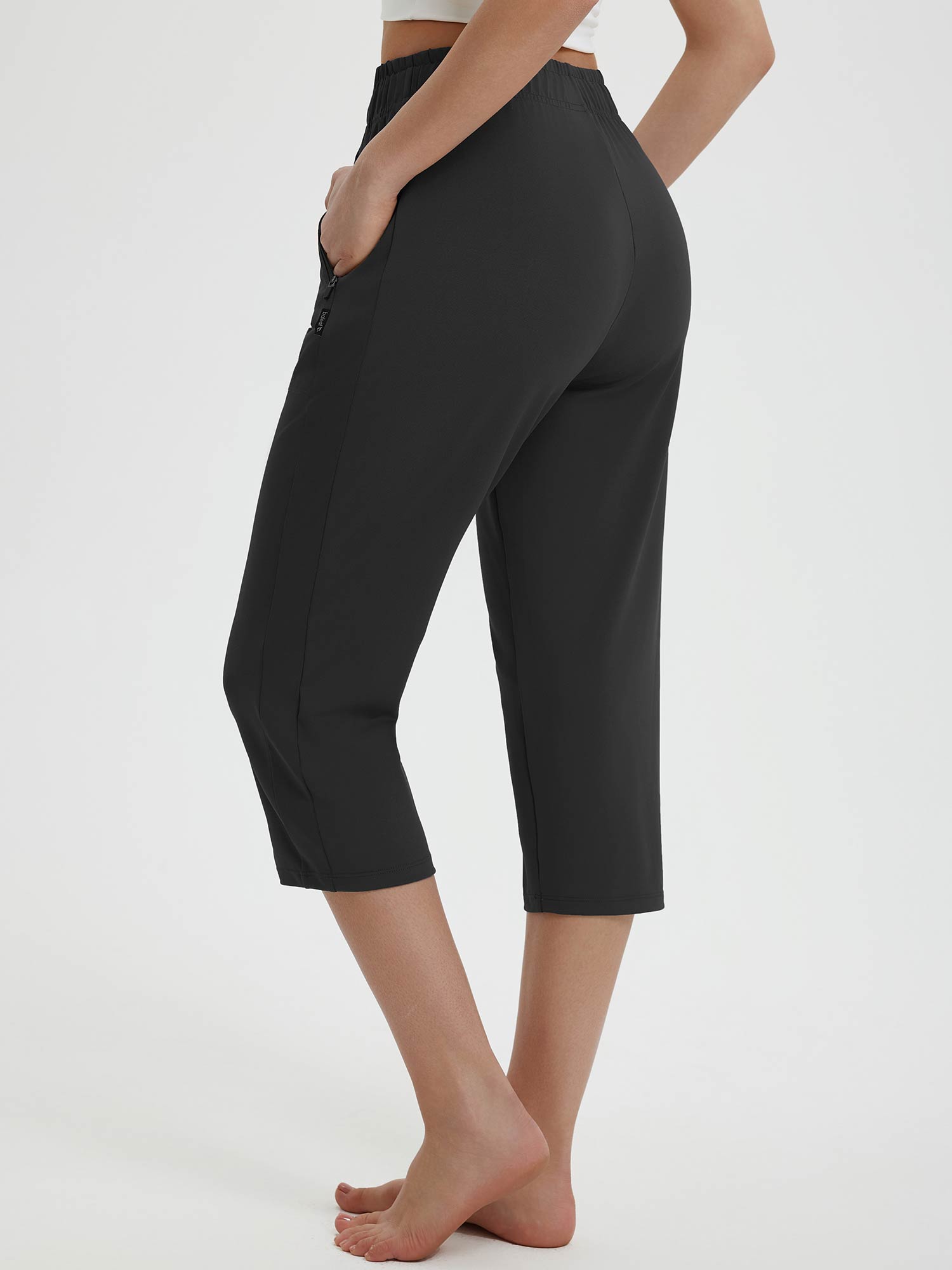 High Rise Tapered Capris