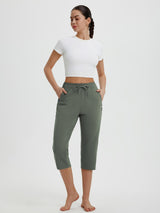 High Rise Tapered Capris