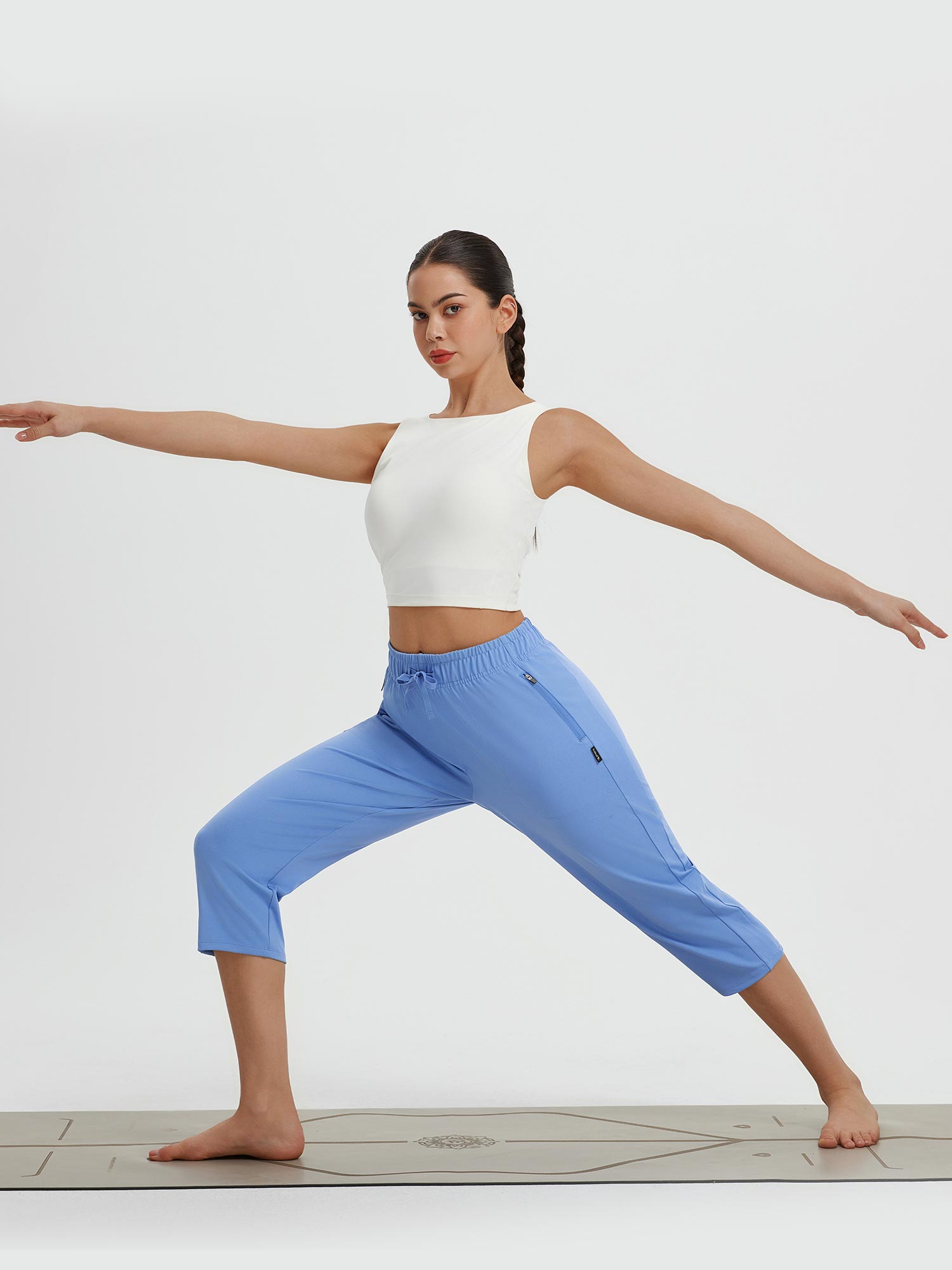 High Rise Tapered Capris