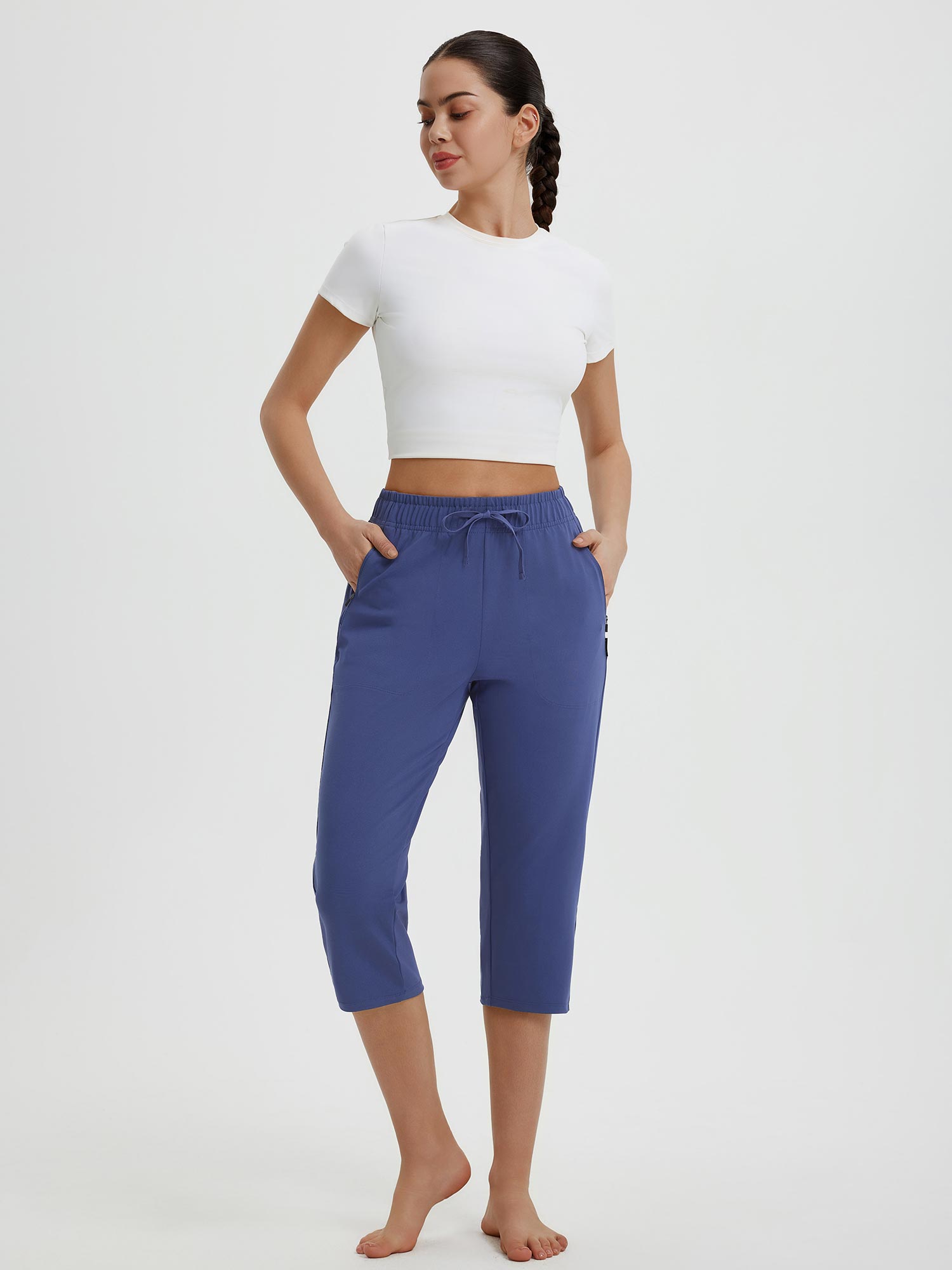 High Rise Tapered Capris