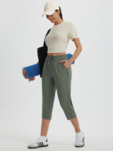 High Rise Tapered Capris