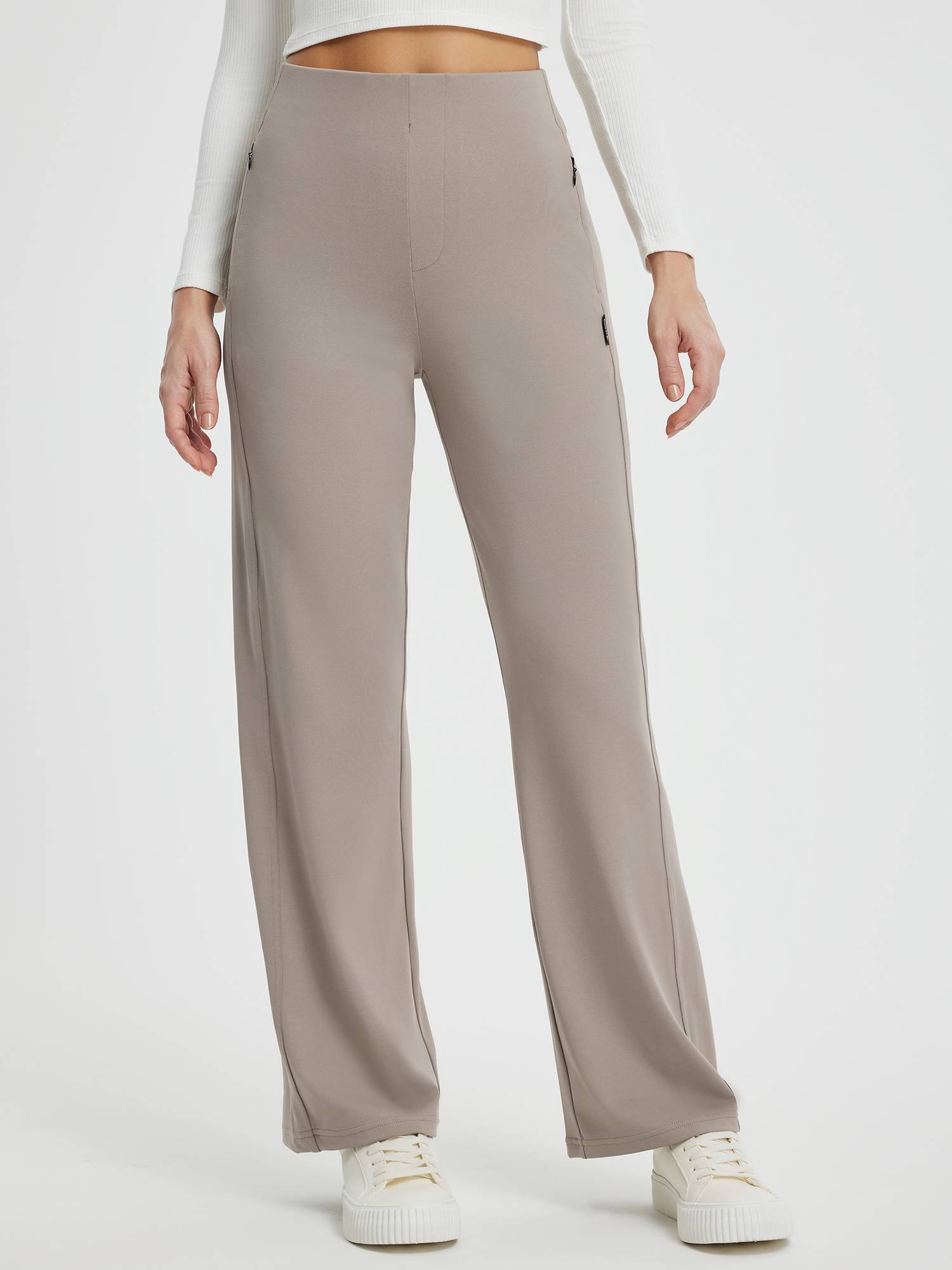 Yoga Commuter High-Waisted Wide-Leg Pants