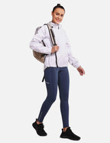 Baleaf Women's High-Waisted Fleece Lined Cycling Pants cai040 Ocean Cavern Full