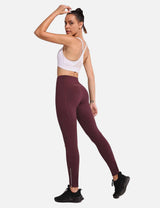 Baleaf Women's High-Waisted Fleece Lined Cycling Pants cai040 Tawny Port Full