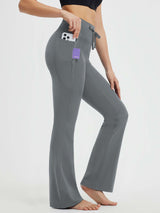 Yoga Drawstring High Waisted Flared Pants
