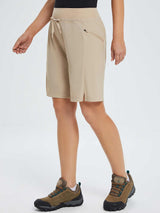 9" Elastic-waisted shorts