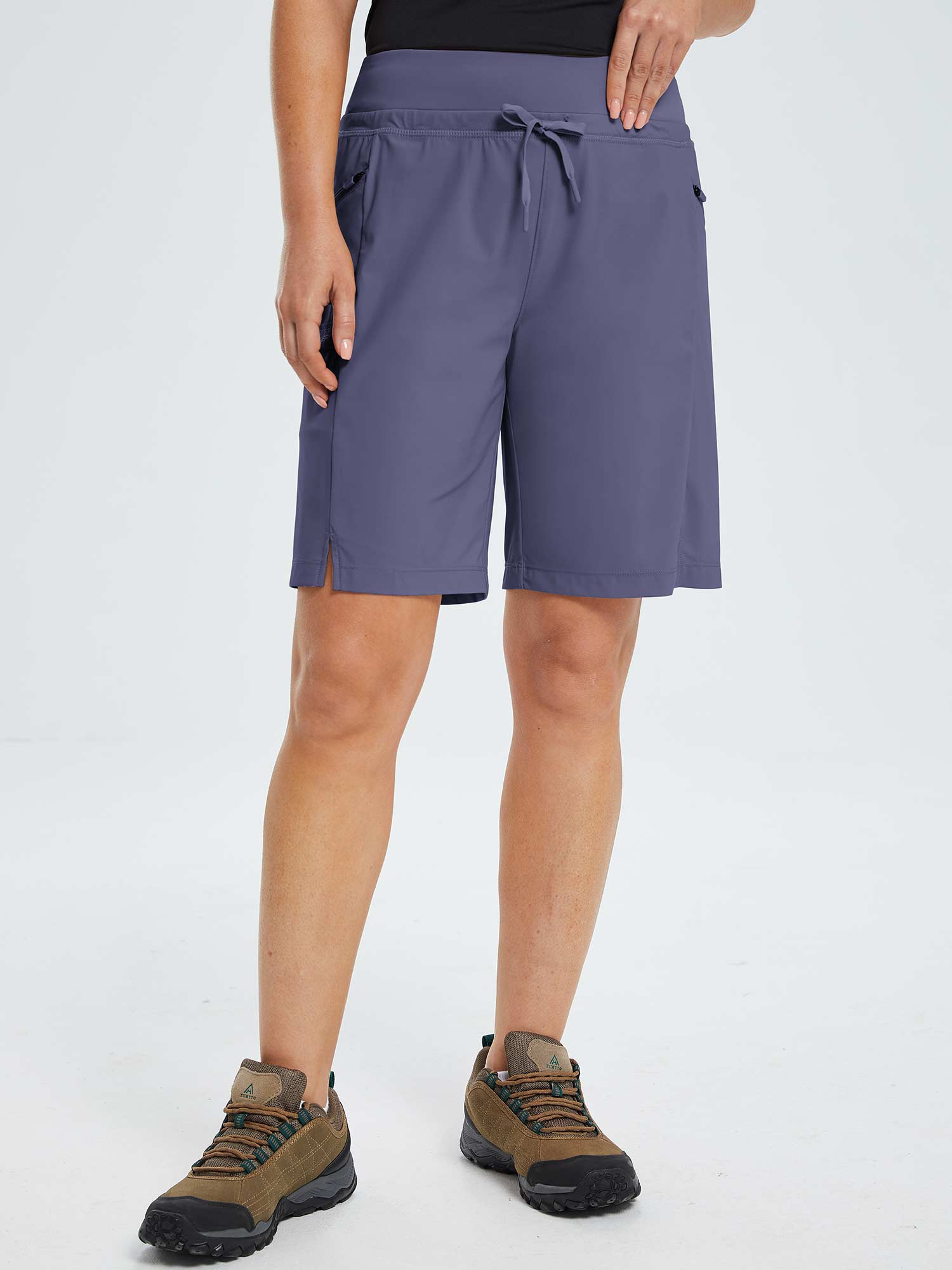 9" Elastic-waisted shorts